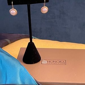 Cultured Pearl drop earrings in 14k yellow gold